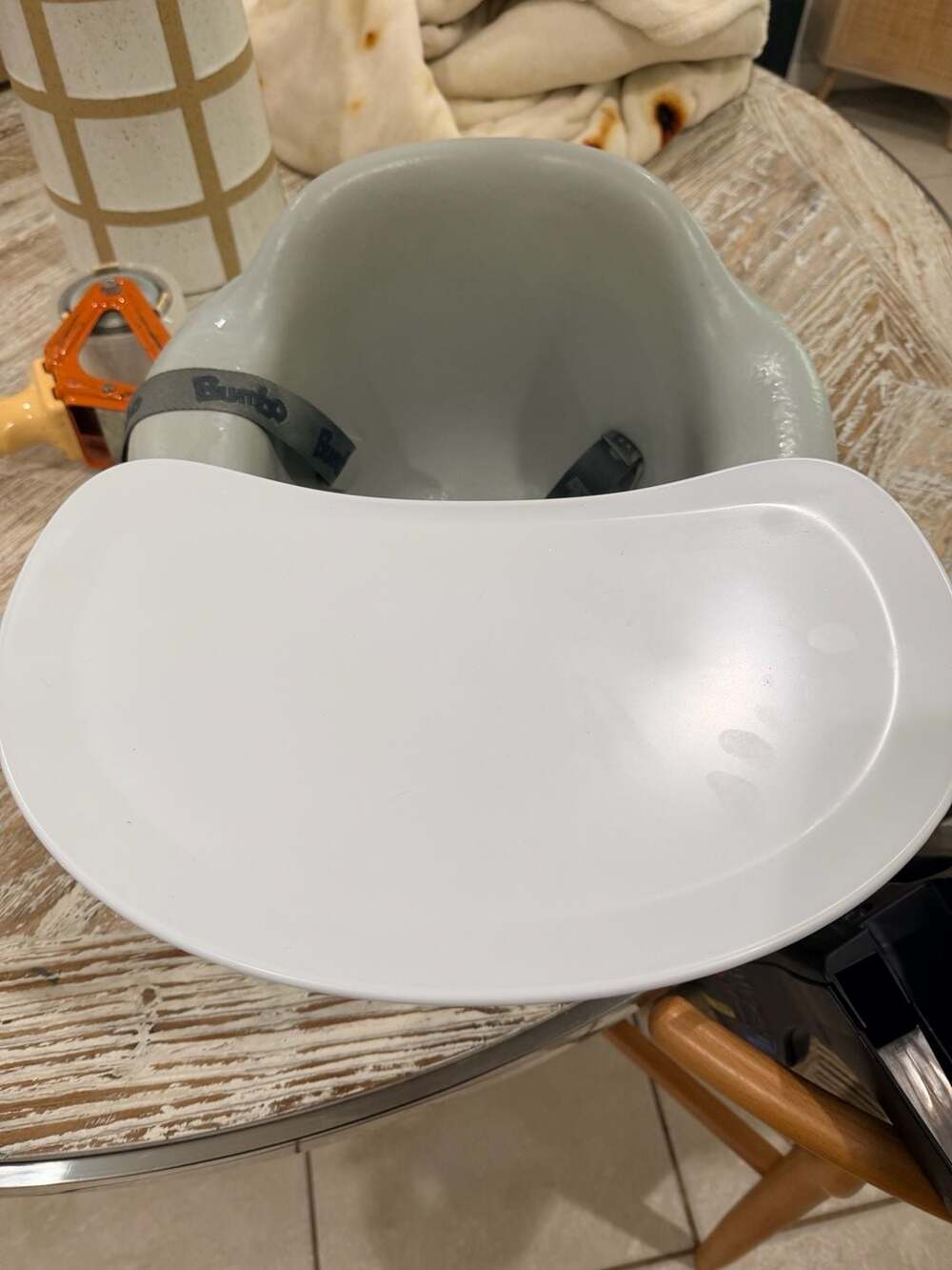 Bumbo Floor Seat With Tray Gray